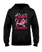 My Sister Is A Survivor Butterfly Breast Cancer Awareness T-Shirt