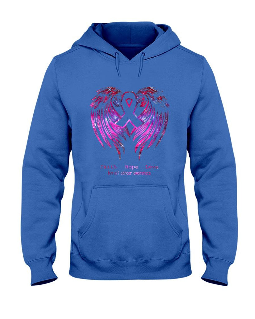 pink faith hope love wings breast cancer awareness T-Shirt