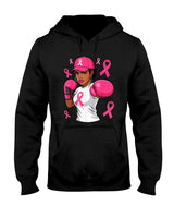 Women Black African American Fight Breast Cancer Pink Ribbon T-Shirt