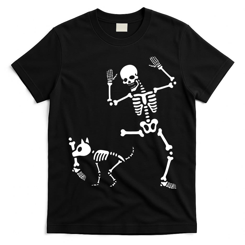 Skeleton Bones Halloween Dog Trick Or Treating Puppy Breeder Long Sleeve T-Shirt