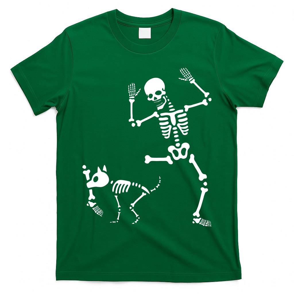 Skeleton Bones Halloween Dog Trick Or Treating Puppy Breeder Long Sleeve T-Shirt