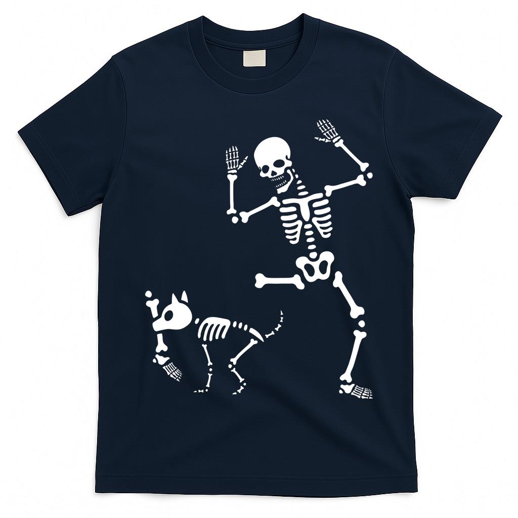 Skeleton Bones Halloween Dog Trick Or Treating Puppy Breeder Long Sleeve T-Shirt