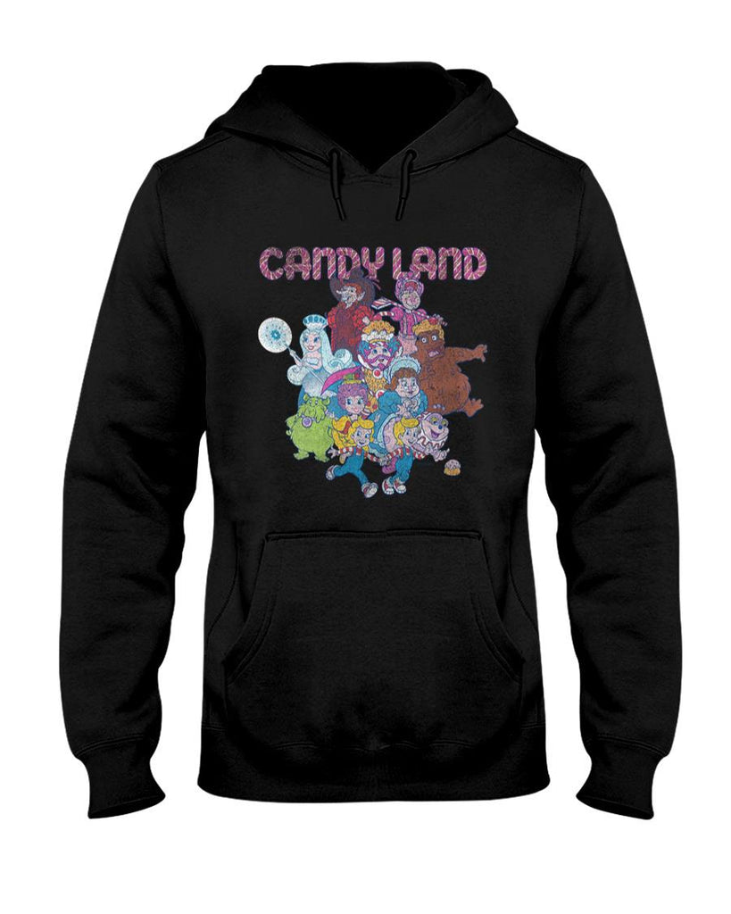 Retro Nostalgia - Womens Candy Land Retro Game Characters Group Shot Logo T-Shirt