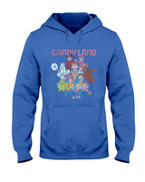 Retro Nostalgia - Womens Candy Land Retro Game Characters Group Shot Logo T-Shirt