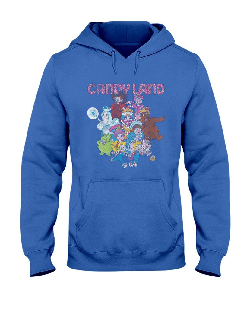 Retro Nostalgia - Womens Candy Land Retro Game Characters Group Shot Logo T-Shirt