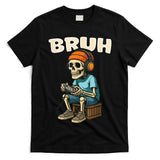 Bruh Skeleton Halloween Video Game Trick Or Treat Kids T-Shirt