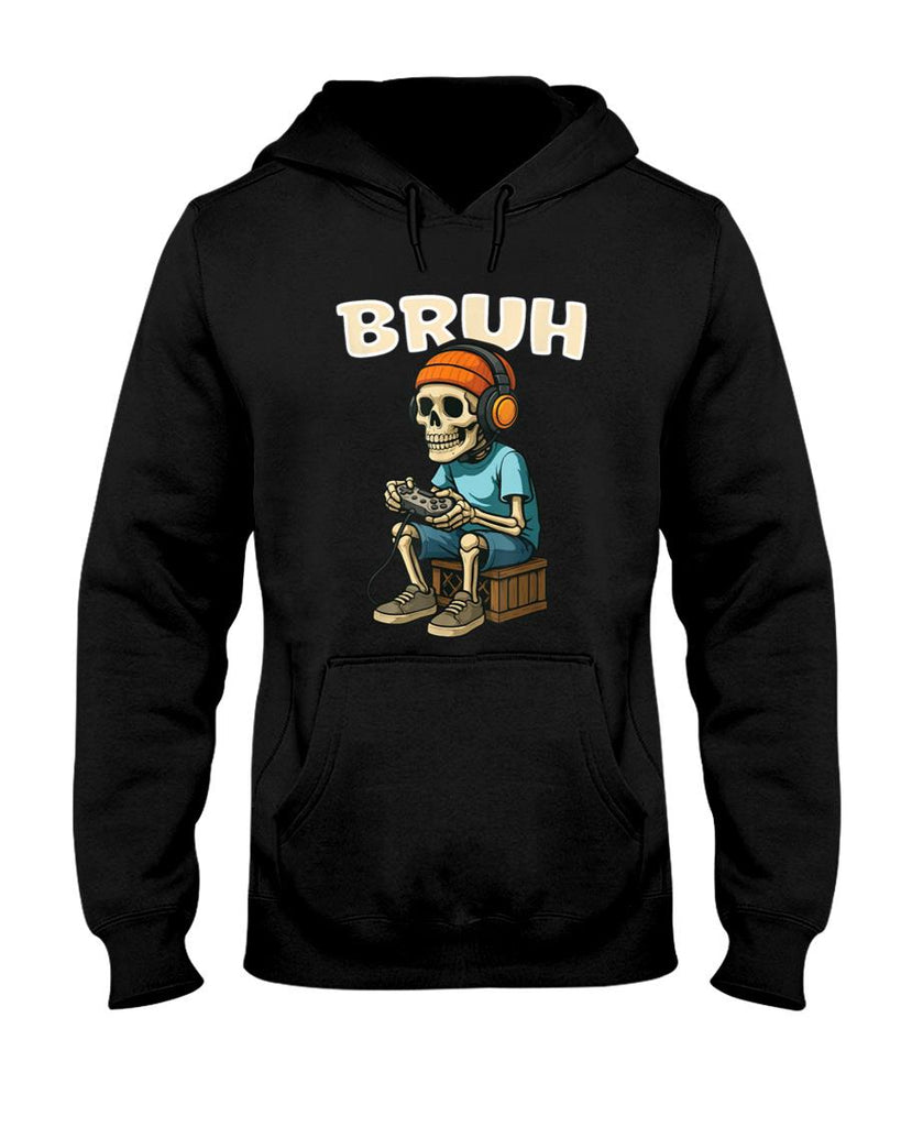 Bruh Skeleton Halloween Video Game Trick Or Treat Kids T-Shirt