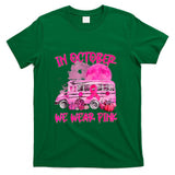 School Bus Driver Leopard Breast Cancer Awareness Month T-Shirt