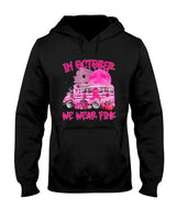 School Bus Driver Leopard Breast Cancer Awareness Month T-Shirt