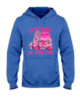 School Bus Driver Leopard Breast Cancer Awareness Month T-Shirt