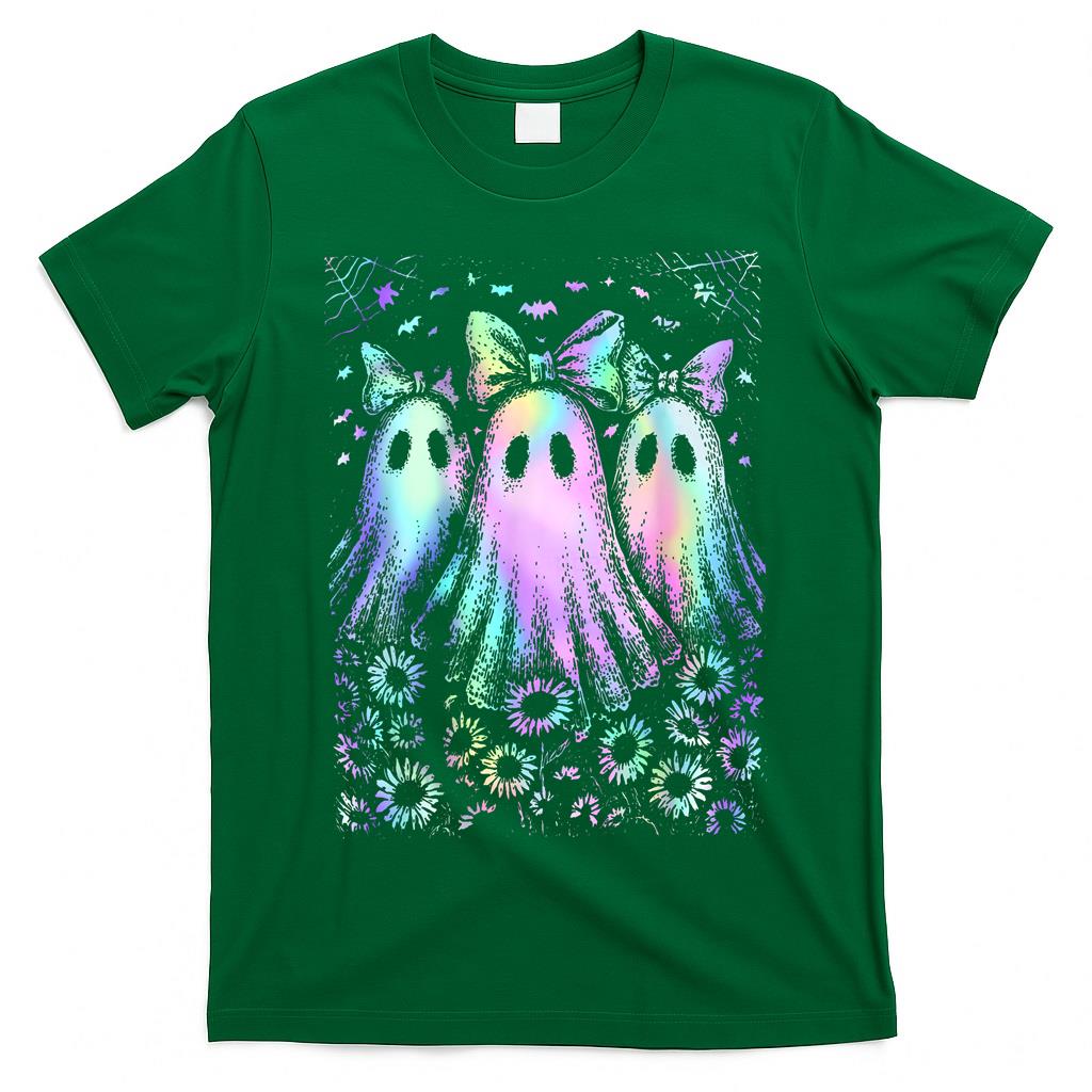 Spooky Season Ghost Coquette Bow Halloween Trick Or Treat T-Shirt