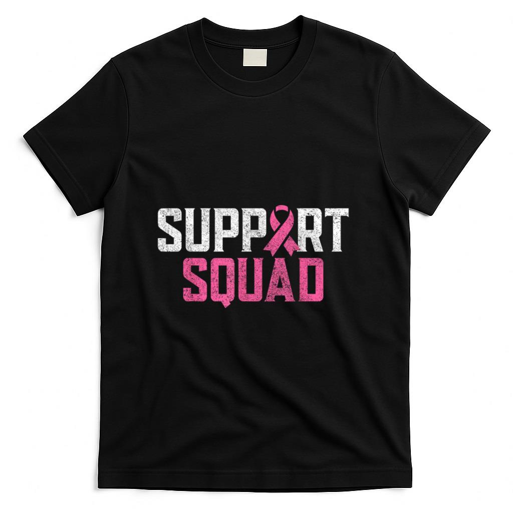Support Squad Breast Cancer Warrior Breast Cancer Awareness T-Shirt