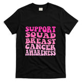 Groovy Support Squad Breast Cancer Pink Warriors Awareness T-Shirt