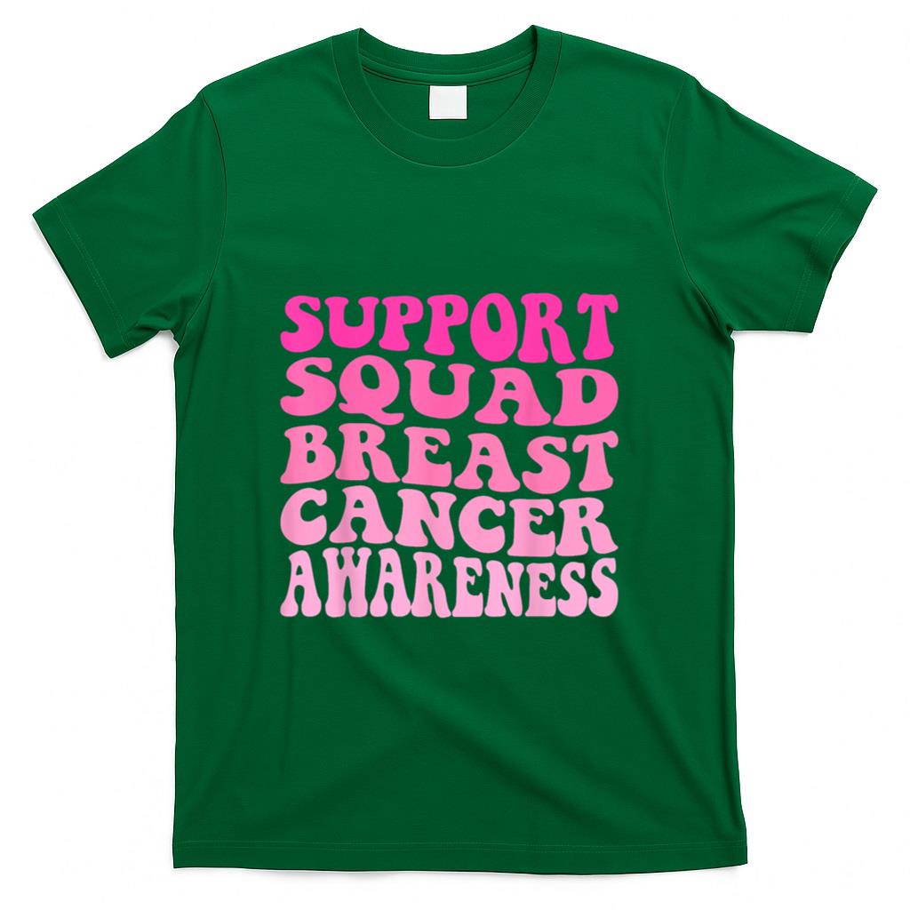 Groovy Support Squad Breast Cancer Pink Warriors Awareness T-Shirt