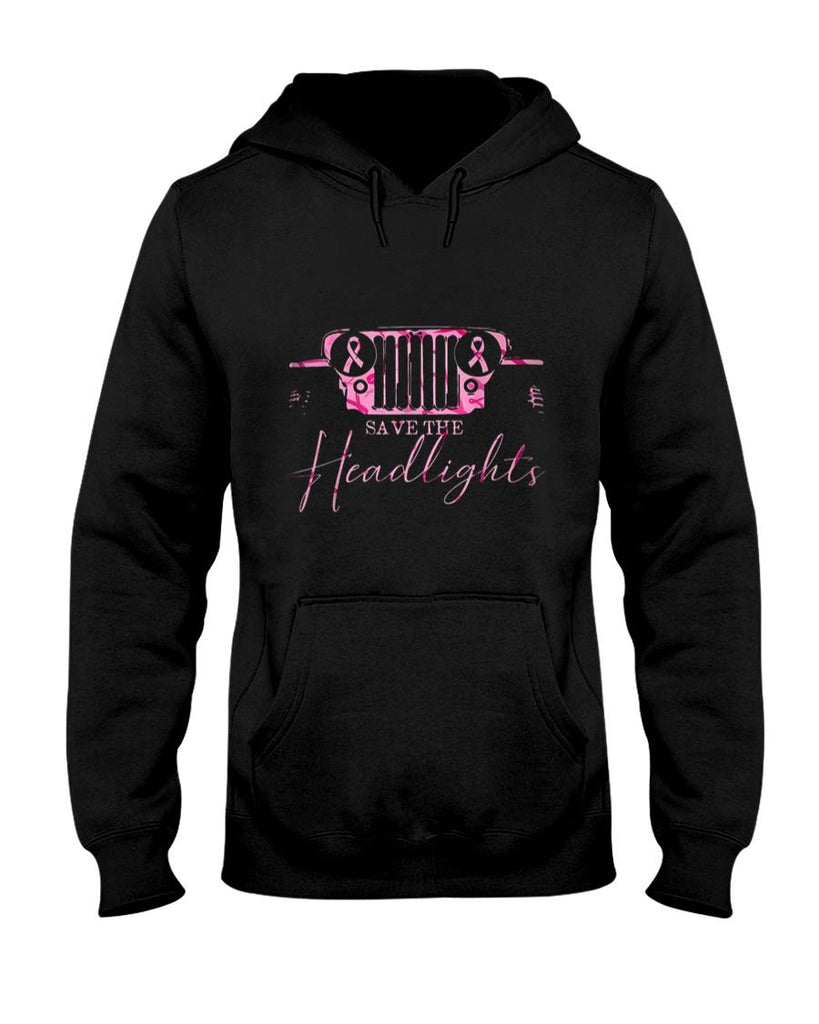 Car Save The Headlights Breast Cancer Fighters Pink Ribbon T-Shirt