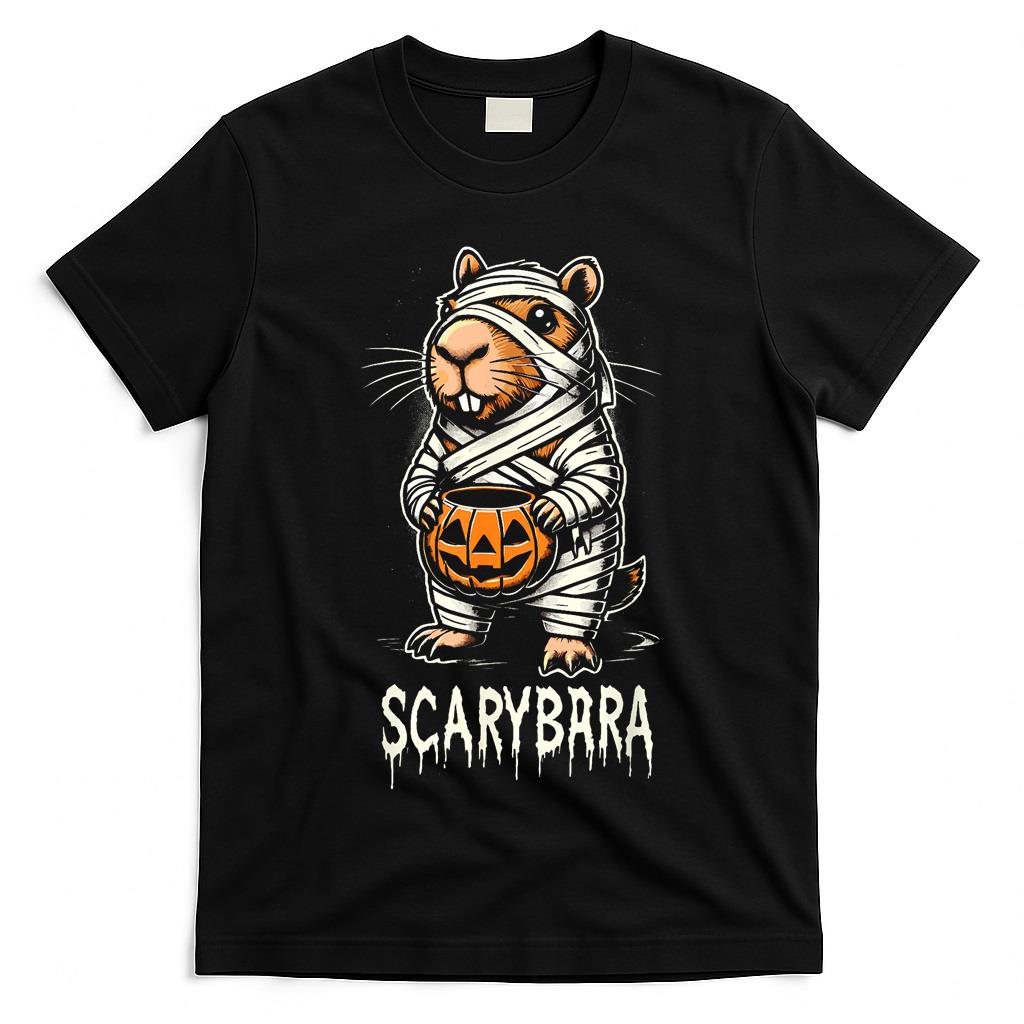 Cute Capybara Mummy Trick or Treat Halloween Funny Capybara T-Shirt