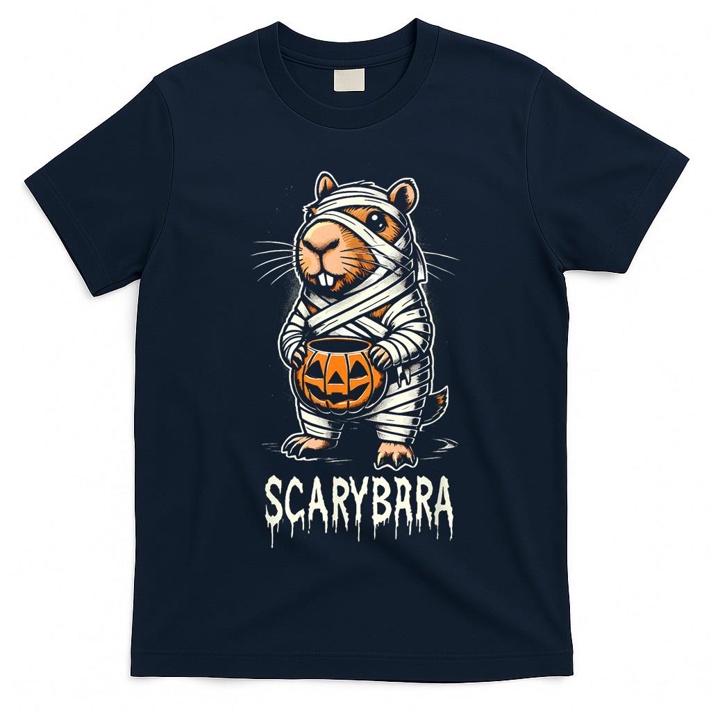 Cute Capybara Mummy Trick or Treat Halloween Funny Capybara T-Shirt