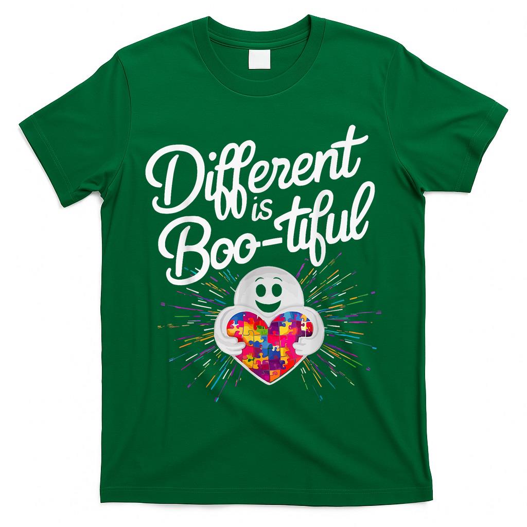 Support Autism Halloween Spooky Autistic Trick Or Treat T-Shirt