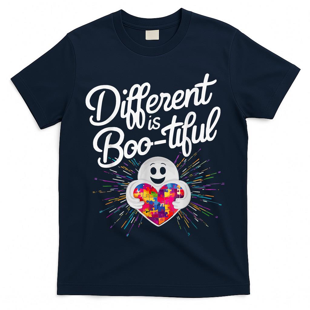 Support Autism Halloween Spooky Autistic Trick Or Treat T-Shirt