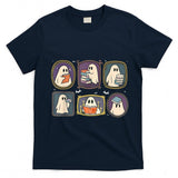 Spooky Teacher Halloween Ghost Reading Book Trick Or Treat T-Shirt