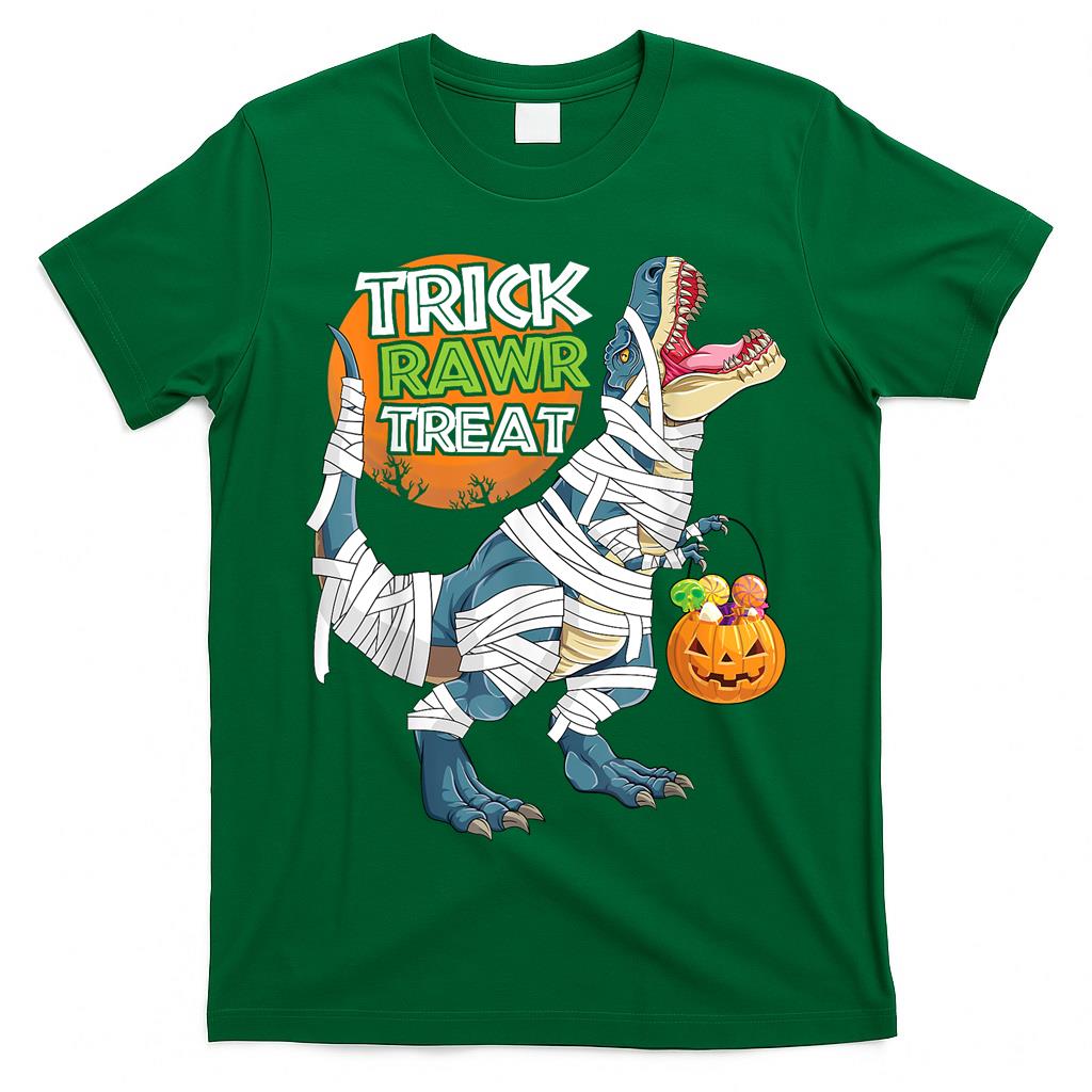 Halloween Shirt Boys Kids Toddlers Dinosaur Trick or Treat T-Shirt