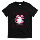 Halloween In October We Wear Pink Breast Cancer Awareness T-Shirt