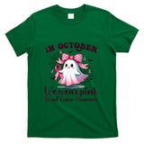 Halloween In October We Wear Pink Breast Cancer Awareness T-Shirt