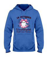 Halloween In October We Wear Pink Breast Cancer Awareness T-Shirt