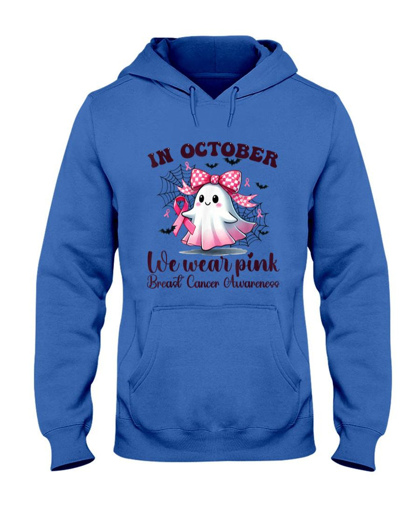 Halloween In October We Wear Pink Breast Cancer Awareness T-Shirt