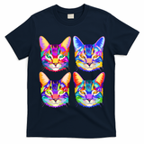 4X Cats - Colorful Portrait T-Shirt