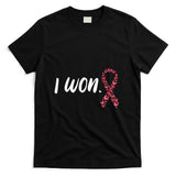 I Won Breast Cancer Awareness Support Pink Ribbon Survivor T-Shirt
