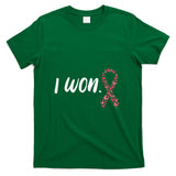 I Won Breast Cancer Awareness Support Pink Ribbon Survivor T-Shirt