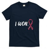 I Won Breast Cancer Awareness Support Pink Ribbon Survivor T-Shirt
