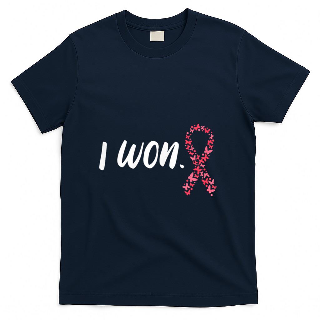 I Won Breast Cancer Awareness Support Pink Ribbon Survivor T-Shirt