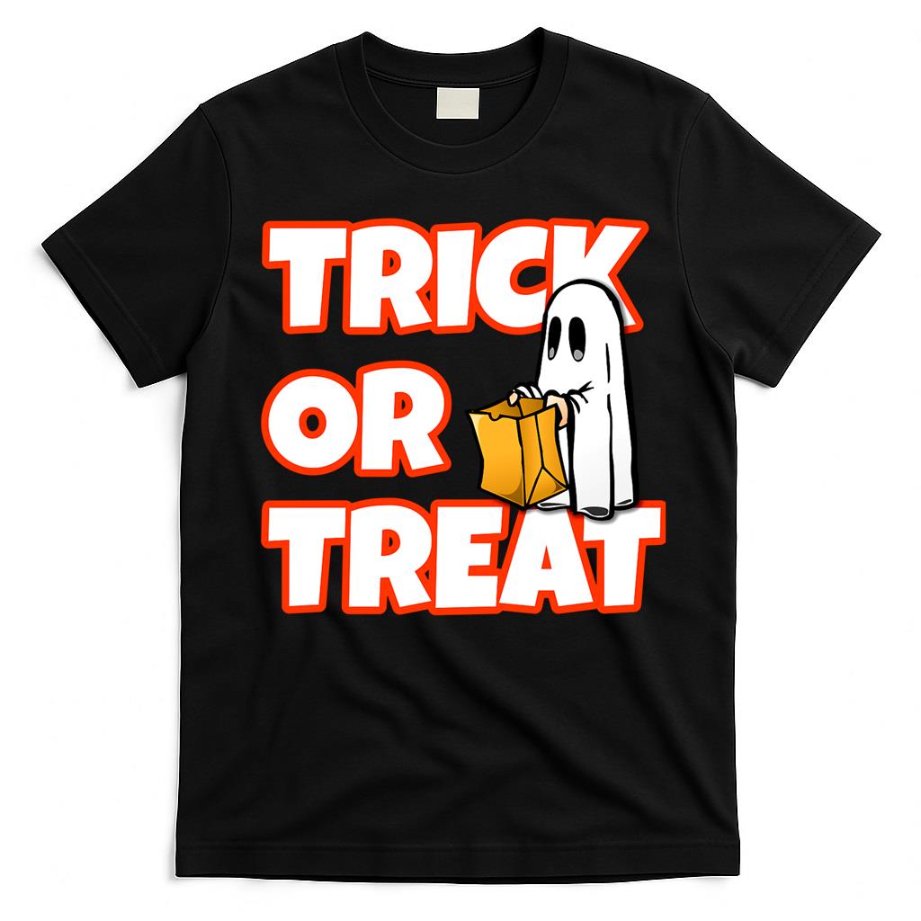 Trick or Treat Halloween Spooky Ghost Oversized T-Shirt