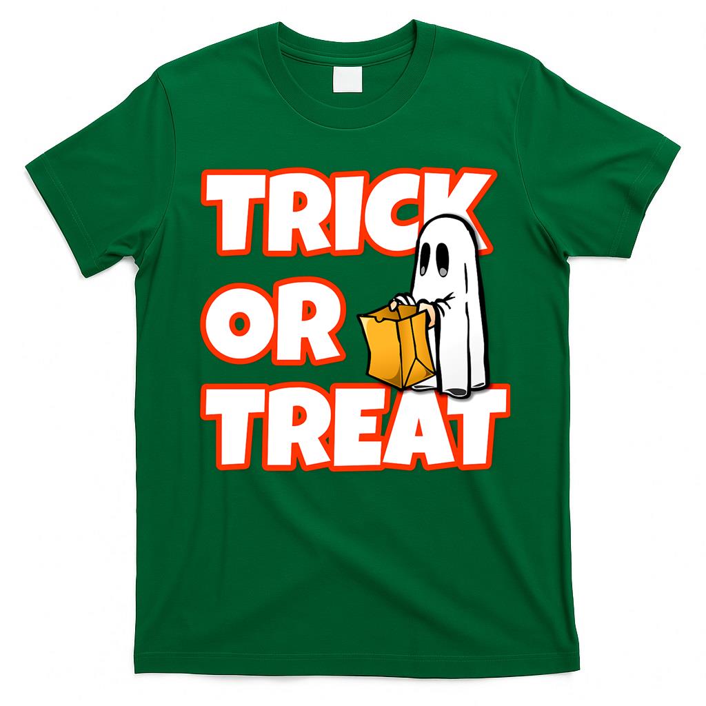 Trick or Treat Halloween Spooky Ghost Oversized T-Shirt