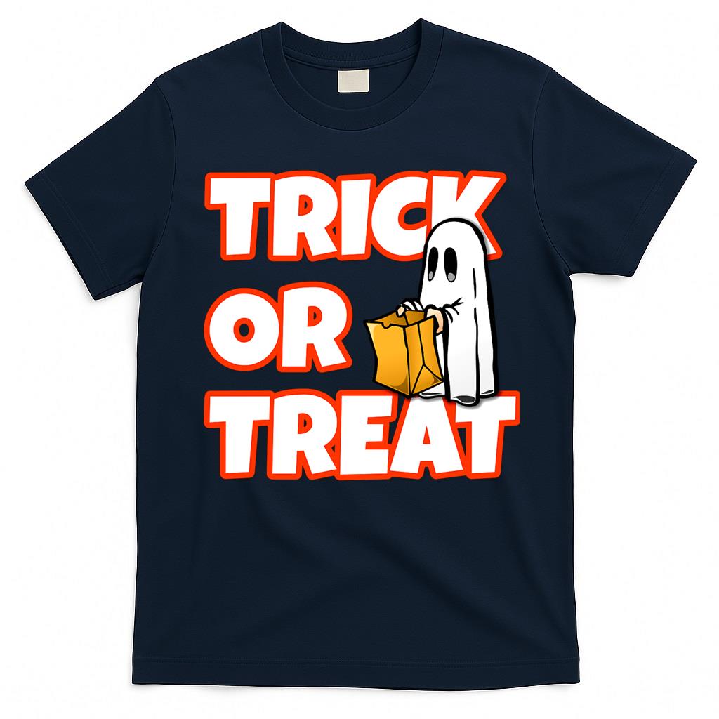 Trick or Treat Halloween Spooky Ghost Oversized T-Shirt