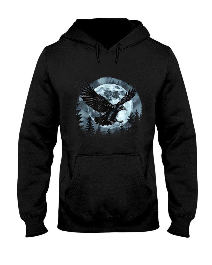 Halloween Raven Forest Spooky Moon Trick Or Treat Artwork T-Shirt