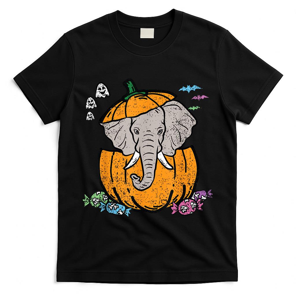 Elephant Pumpkin Halloween Costume Animal Trick Or Treat T-Shirt