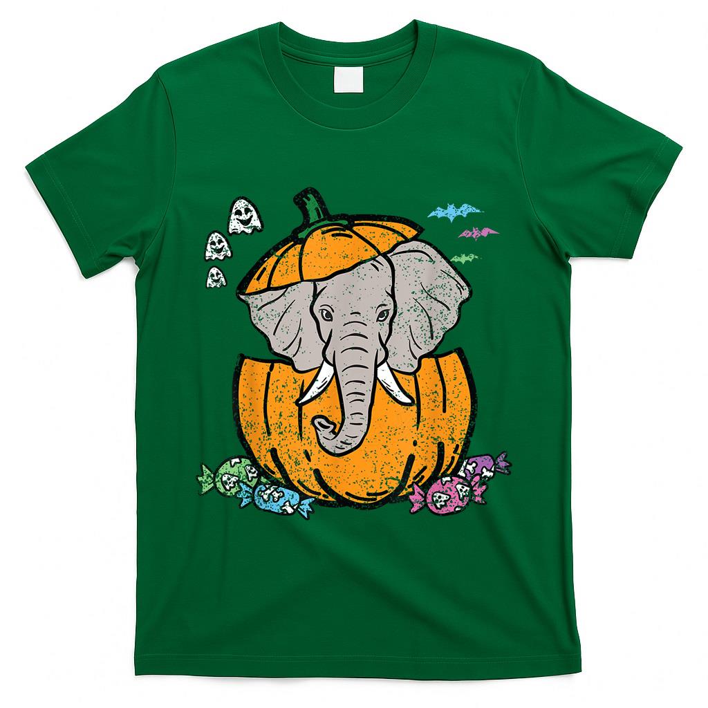 Elephant Pumpkin Halloween Costume Animal Trick Or Treat T-Shirt
