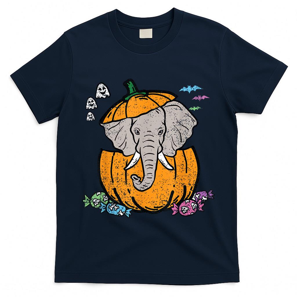 Elephant Pumpkin Halloween Costume Animal Trick Or Treat T-Shirt