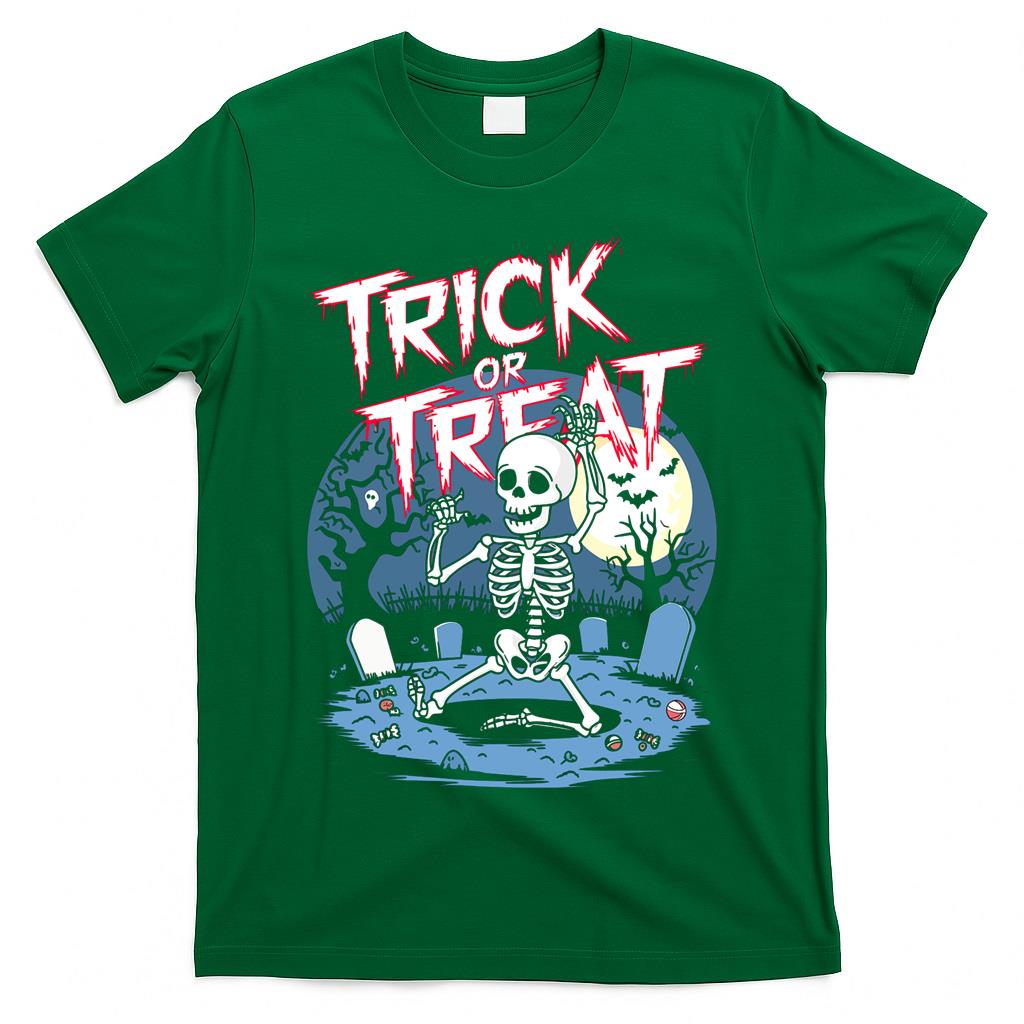 Trick or Treat Dancing Skeletons Dabbing with Pumpkins Bat Essential T-Shirt