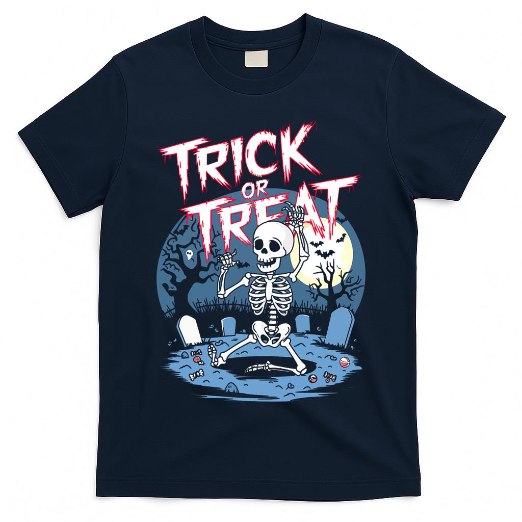 Trick or Treat Dancing Skeletons Dabbing with Pumpkins Bat Essential T-Shirt