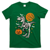 Funny Dinosaur Skeleton Halloween Pumpkin Trick Or Treat T-Shirt