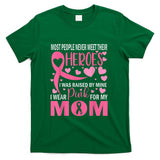 I Wear Pink For My Mom Breast Cancer Awareness Kids Support T-Shirt