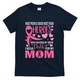 I Wear Pink For My Mom Breast Cancer Awareness Kids Support T-Shirt