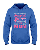 I Wear Pink For My Mom Breast Cancer Awareness Kids Support T-Shirt