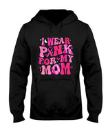 I Wear Pink For My Mom Breast Cancer Support Squad Kid Women T-Shirt