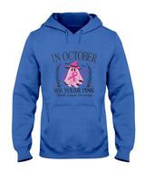 In October We Wear Pink Breast Cancer Awareness pink ribbon T-Shirt