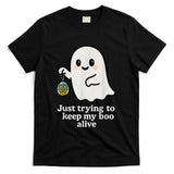 Retro Nostalgia - Funny Ghost Keep Boo Alive Halloween 90s Retro Nostalgia T-Shirt